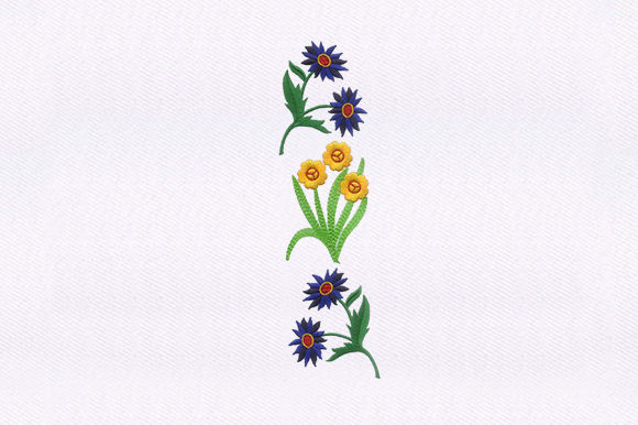Blue Yellow Floral