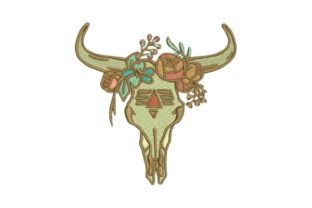 Skull with Flowers
